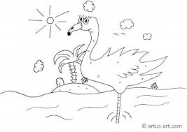 Click the on the island coloring pages to view printable version or color it online (compatible with ipad and android tablets). Flamingo Island Coloring Page Printable Coloring Page Artus Art