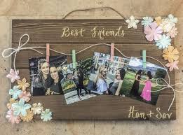 Best Friends Craft Wooden Board Flower Photo Craft Best Friend Crafts Friend Crafts Photo Craft