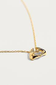 Estella Bartlett Gold Heart Hand Necklace Hand Necklace Gold Necklace