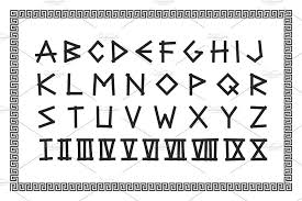 Ancient Latin Letters With Numerals Greek Font Ancient Alphabets Lettering Alphabet