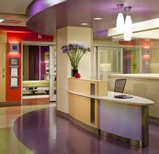 Phoenix Children S Hospital Patient Tower Reception Area Hospital Interior Design Hospital Interior Healthcare Interior Design