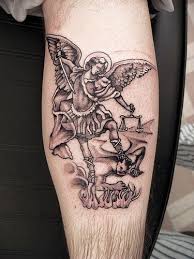 Jake is an amazing artist. Archangel Bad Tattoos St Michael Tattoo Archangel Michael Tattoo Tatuaje De San Miguel Desnudos Pinterest San Miguel