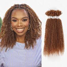 QVR Auburn Brown Human Hair Passion Twist Braiding Hair