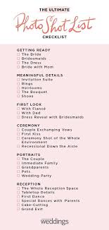 The Ultimate Wedding Photo Shot List Wedding Photo Checklist Wedding Photography Checklist Wedding Photo List
