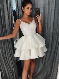 Short Mini A Line Princess Spaghetti Straps Sleeveless Satin Homecoming Dress Satin Homecoming Dress Homecoming Dresses Homecoming Dresses Short Cheap