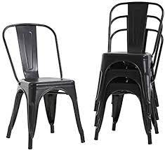 Metal chairs with wood seat, wood and metal dining chair. Fdw Metal Dining Chairs Set Of 4 Indoor Outdoor Chairs Patio Chairs Kitchen Metal Chairs 18 Inch Seat Height Restaurant Chair Metal Stackable Chair Tolix Side Bar Chairs 330lbs Weight Capacity