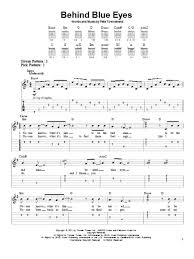No one knows what it's like to be mistreated, to be defeated behind blue eyes. Behind Blue Eyes Easy Guitar With Tab Zzounds