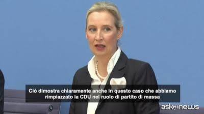 Germania, Weidel attacca Merz: “AfD ha rimpiazzato la Cdu”