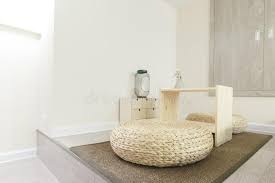 Accent furniture and accessories complete your home. Japanese Sitting Cushions On Ground Modern Contemporary Interior Design Furniture White Stock Photo Image Of Black Abstract 139010918