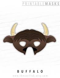 Buffalo Printable Mask Bison Mask Printable Animal Mask Etsy In 2021 Printable Animal Masks Animal Masks Printable Masks