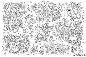 Every kid loves to spend time with there family and they enjoy it a lot. Get This Adult Coloring Pages Abstract Thanksgiving Theme