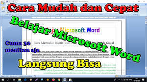 Cara Mudah Dan Cepat Menguasai Microsoft Word Microsoft Word Words Microsoft