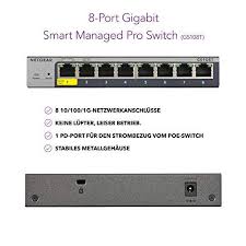 Power up your small network with intelligence and gigabit speeds. Netgear Gs108t 8 Port Gigabit Ethernet Lan Switch Smart Managed Pro 1 Techstudio Ch