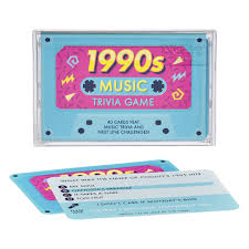 See how well you do with these 1990's music trivia questions. Amazon Com Ridley S 1990s Music Trivia Card Game Quiz Game For Adults And Kids 2 Players Includes 40 Cards With Unique Questions Fun Family Game Makes A Great Gift Everything Else