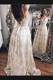 Outlet Easy Wedding Dress Lace V Neck Wedding Dress A Line Wedding Dress Vintage Wedding Dre Prom Dresses Lace Champagne Evening Dress Backless Prom Dresses