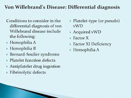 Hemophilia A N D Von Willebrand
