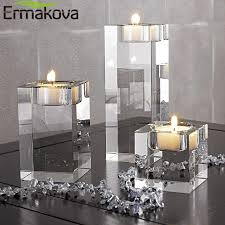 4.7 out of 5 stars. Ermakova Candle Holder Solid Crystal Clear Square Glass Pillar Tealight Holder For Wedding Home Decoration Candlelight Dinner Candle Holders Aliexpress