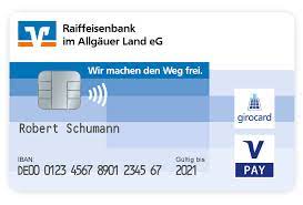 Bei verlust oder diebstahl können sie selbst ersatzkarte beantragen. Girocard V Pay Raiffeisenbank Im Allgauer Land Eg