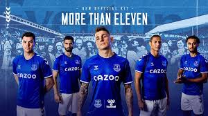 Drawing inspiration from a key moment in the club's history, the away kit features a dark blue shirt with field blue and luminous yellow pin stripes. Instant Classic Everton S New 2020 21 Home Kit Becomes Their Fastest Ever Selling Shirt Fourfourtwo