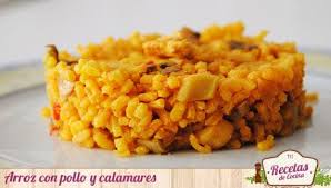 Cómo preparar arroz con pollo verde. Arroz Con Verduras Pollo Y Calamaeres