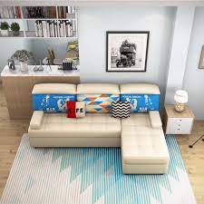 L Shape Leather Sleeping Sofa Couch Living Room Sofa Design Sofa Bed For Small Spaces Sofa Bed Design