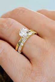 27 The Best Yellow Gold Engagement Rings From Pinterest Simple Gold Wedding Rings Sets Wedding Rings Sets Gold Vintage Engagement Wedding Rings