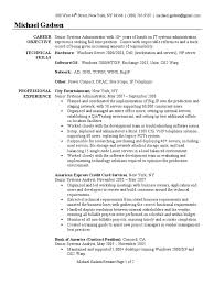 system administrator resume sample