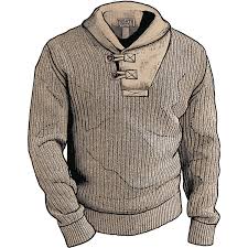 Mens High Neck Infantry Cotton And Wool Sweater Duluth
