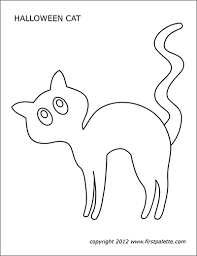Cats' vision is not black and white. Halloween Cats Free Printable Templates Coloring Pages Firstpalette Com