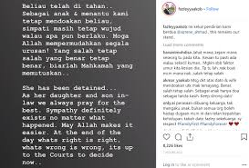 Yang amat berbahagia datin paduka serihajjah. Isteri Bekas Pm Ditahan Fazley Yaakob Tetap Simpati