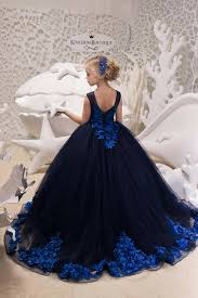 Flowergirl Navy Blue Tulle Dress 241 Blue Tulle Dress Flower Girl Dresses Blue Birthday Dresses
