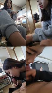 Cute Korean girl hand job and blow job