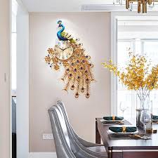 Creative peacock wall clock home decor wall watch living room bedroom mute clock wall large 3d digital clocks modern design. Qukau Peacock Wall Clock Quartz Creative Modern Atmosphere Mute Clock Qukau