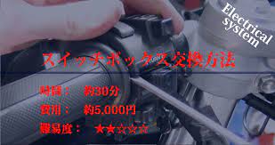バイクのスイッチボックス交換方法 ボックス メンテナンス 保護