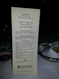 Restaurant Week Menu Picture Of Fogo De Chao Brazilian Steakhouse New York City Tripadvisor