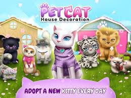 Decorate this room using given furniture and accessories. Pet Cat House Decoration Games My Home Simulator Apps 148apps