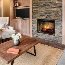 Cutting edge wood burning and. Dimplex Electric Fireplace Inserts Rustic Family Room Wichita By Modern Blaze Houzz