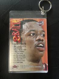 Official Fleer Ultra 2000-01 Steve Francis Rockets Card In Keychain Frame