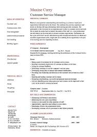 Customer Service Manager Resume Sample Template Client Satisfaction Cv Job Description Skills