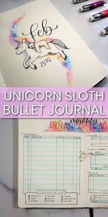 A Really Different Bullet Journal Theme Unicorn Sloth Hybrid This Bullet Journal Plan With Me Is Bullet Journal Themes Bullet Journal Planner Bullet Journal