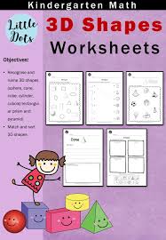 3d solid shapes worksheets for kindergarten