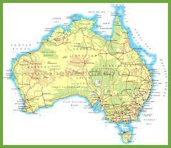 Admissions, international education, study english. Physical Road Map Of Australia Australia Map Australia Backpacking Australia Travel