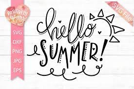Download Hello Summer Svg Dxf Png Eps Jpg Cute Summer Shirt Svg File 305234 Svgs Design Bundles