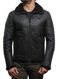 Brandslock Mens Aviator Genuine Shearling Sheepskin Leather Bomber Pilot Jacket Review Leather Jacket Sheepskin Jacket Flying Jacket
