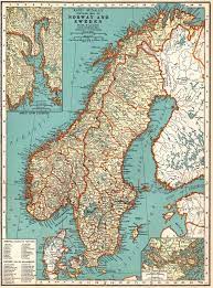 Rising nationalism throughout the 19th century led to a 1905 referendum granting norway independence. 1936 Vintage Norway Sweden Map Antique Map Of Sweden Gallery Wall Art 5045 Sweden Map Norway Map Map Gallery Wall