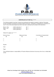 All persons who determine weight, measure, or count and/or will be signing weighmaster certificates must be licensed as deputy weighmasters. Certificate Of Calibration Weights Precision Balance Services