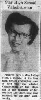 The Goldthwaite Eagle May 7, 1953 1953 Star High School Valedictorian Miss  LaJoy Clary