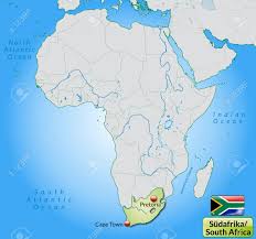Nu mai putin de trei orase au in acelasi timp calitatea de capitala si, chiar daca pare ciudat, este cat se poate de adevarat: Vettoriale Mappa Del Sud Africa Con Le Principali Citta In Verde Pastello Image 24982502