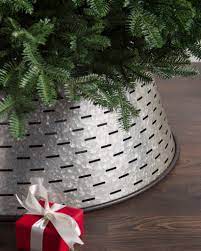 Iron Olive Bucket Christmas Tree Collar Balsam Hill Christmas Tree Accessories Realistic Christmas Trees Tree Collar