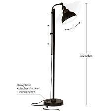 We use environmentally friendly and energy efficient leds in all our lamps and string lights. Brightech Dylan Industrial Floor Lamp For Living Rooms Bedrooms Rustic Farmhouse Reading Lamp Standing Adjustable Head Indoor Pole Lamp Farmhouse Goals
